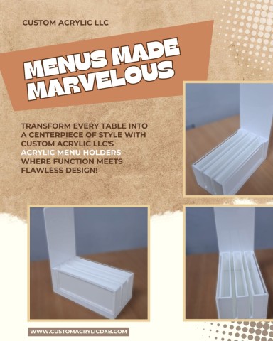 acrylic menu holders