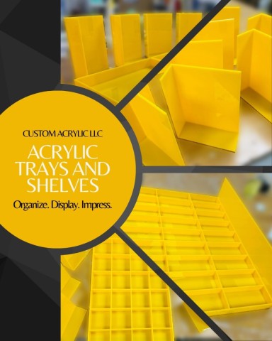 acrylic trays shelves