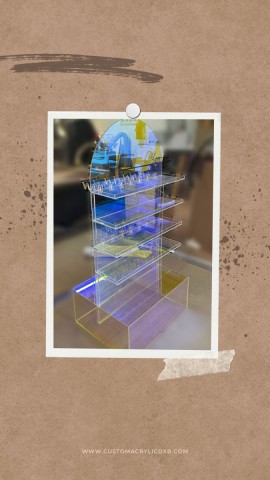 colourful transparent acrylic display stands