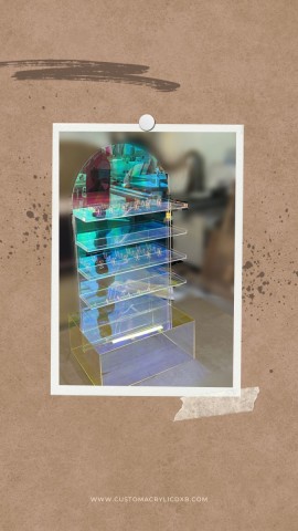 colourful transparent acrylic display stands
