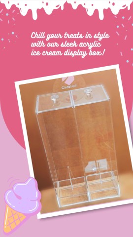 acrylic ice cream display boxes and kulfi stands