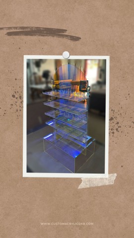 colourful transparent acrylic display stands