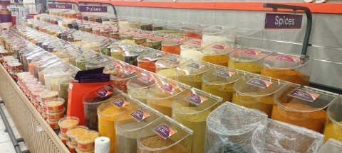 nuts and spices box in acrylic